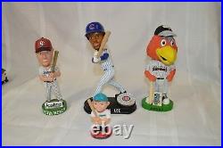 Four Baseball Bobble Heads Rowdy, Derreck Lee, Kevin Mench, and Florida Marlins
