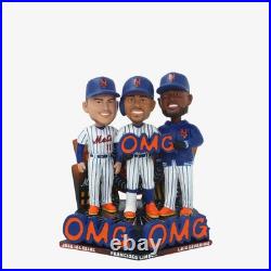 Francisco Lindor Severino Iglesias New York Mets OMG Mini Bobblehead Scene