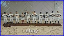 DANBURY MINT 1955 BROOKLYN DODGERS 10 FIGURINES STATUES w/Jackie Robinson  & Box