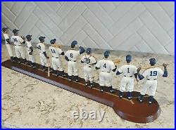 DANBURY MINT 1955 BROOKLYN DODGERS 10 FIGURINES STATUES w/Jackie Robinson &  Box