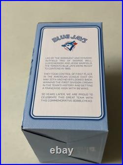 George Bell Lloyd Moseby Jessie Barfield SIGNED Blue Jays Bobblehead New In Box