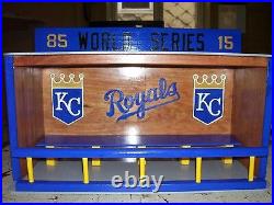Greg Holland Bobble head KC Royals Bobble Heads Display Case Stained Cherry