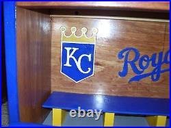 Greg Holland Bobble head KC Royals Bobble Heads Display Case Stained Cherry
