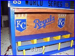 Greg Holland Bobble head KC Royals Bobble Heads Display Case Stained Cherry
