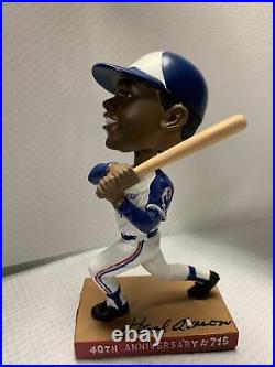 HANK AARON 40TH ANNIVERSARY BOBBLEHEAD # 715 ATLANTA BRAVES BASEBALL sga Mint