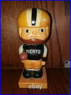 Hamilton Tiger Cat Bobblehead/Bobbing Head/Nodder Wood Base Original