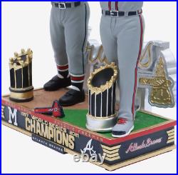 Hank Aaron & Freddie Freeman Braves 1957 & 2021 World Series Champ Bobblehead