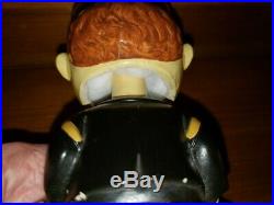 Home Plate Umpire Green Base w Broom Vintage Bobble Head/Bobbing Head/Nodder'62