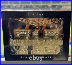 Houston Astros 713 Chain + 713 Day Yordan Alvarez Bobbleheads + DJ Screw Bundle