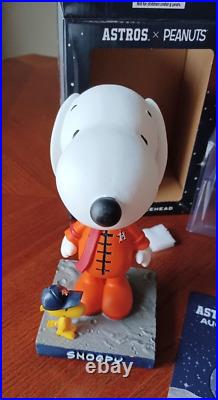 Houston Astros Peanuts Night Artemis Snoopy bobblehead signed by Lucy 8/23/22