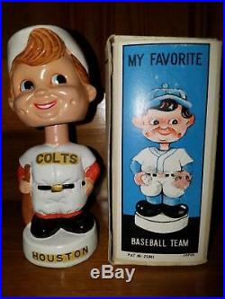 Houston Colts Mini Baseball Nodder Bobbin Head Bobbing Head Gem Mint 1962 w Box