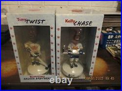 IHL Peoria Rivermen SGA NIB Kelly Chase & Tony Twist 2003 Hockey Bobbleheads