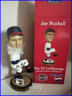 JOE NUXHALL Signed Reds Baseball Bobblehead SGA Autograph HOF Bobble