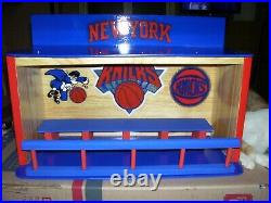 Jalen Brunson Bobble heads New York Knicks display case shipped dis-assembled