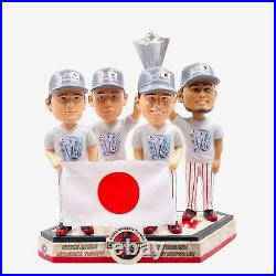 Japan 2023 World Baseball Classic Champions Cap & Tee Mini Bobblehead Scene