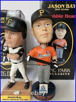 Jason Bay 2004-2005 Bobble Heads Lot Of 2 PNC Park Baseball Collectible Pirates