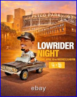 Jeremiah Estrada LOWRIDER + Manny Machado 2026 San Diego Padres Bobblehead SGA