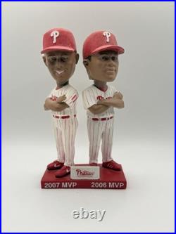 Jimmy Rollins Ryan Howard MVP Dual Bobblehead Group Leader Original Box