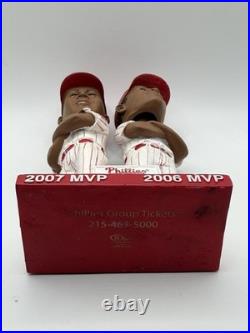 Jimmy Rollins Ryan Howard MVP Dual Bobblehead Group Leader Original Box