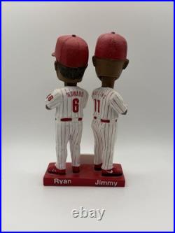 Jimmy Rollins Ryan Howard MVP Dual Bobblehead Group Leader Original Box