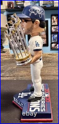 Joe Kelly Dodgers Signed Championship Bobblehead 2020 Ws Champs Inscription Psa