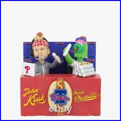 John Kruk & Phillie Phanatic Philadelphia Phillies Dual Bobblehead MLB Baseball
