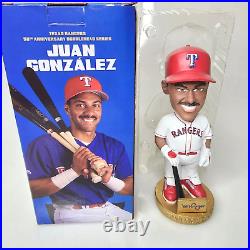 Juan Gonzalez 50th Anniversary Gold Base Bobblehead 9/24/22. Rare 1 Of 500