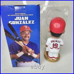 Juan Gonzalez 50th Anniversary Gold Base Bobblehead 9/24/22. Rare 1 Of 500