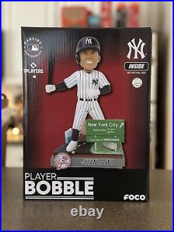 Juan Soto New York Yankees Next Stop Bobblehead FOCO NEW ORIG BOX #144 NIB MVP