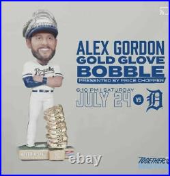 KC Kansas City Royals Alex Gordon Golden Glove Bobblehead SGA 7/24/2021 NIB MLB