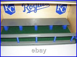 KC Royals Bobble heads display case 2015 World Series with Felt Green Floor