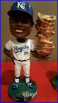 KC Royals HOF GEORGE BRETT, FRANK WHITE, DICK HOWSER, FRED PATEK BOBBLEHEADS