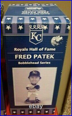 KC Royals HOF GEORGE BRETT, FRANK WHITE, DICK HOWSER, FRED PATEK BOBBLEHEADS