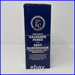 Kansas City Royals Bret Saberhagen & Salvador Perez Season Ticket Bobblehead STM Kansas City Royals Bret Saberhagen & Salvador Perez Season Ticket Bobblehead STM