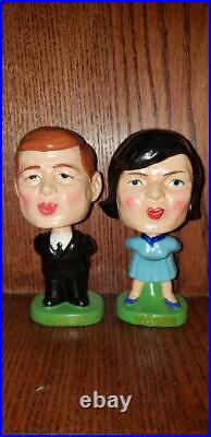 Kennedy Kissing Dolls, bobble head, bobbing head, nodder, Mint Restored