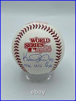 Kevin Mitchell Autographed 1986 World Series Baseball with 1986 World Series Champ