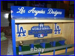 LA Dodgers Bobble Heads Display Case W. S. Logo with Sliding Doors Custom made