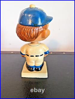 Los Angeles Dodgers Boy Bobblehead Nodder White Square Base Vintage 1960's
