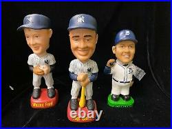 Lot of (3) Yogi Berra, Whitey Ford & Al Kaline HOF Baseball Bobble Heads