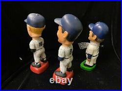 Lot of (3) Yogi Berra, Whitey Ford & Al Kaline HOF Baseball Bobble Heads