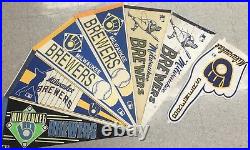 Lot of 41 Milwaukee Brewers Bobblehead Pennant Braun Yount Gantner Uecker PRINCE