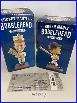 MICKEY MANTLE Triple Crown and Roger Maris Bobblehead NY Yankees SGA 2016 NEW