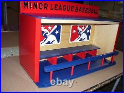 MINOR LEAGUE BASEBALL Bobble heads display case Handcrafted Pinewood Batter