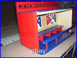 MINOR LEAGUE BASEBALL Bobble heads display case Handcrafted Pinewood Batter