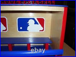 Major League Baseball Bobble heads display case Dugout Handcrafted Pinewood