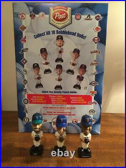 Martinez, Ichiro, Rodriguez Baseball Mini Bobble Heads with Post Cereal Box