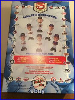 Martinez, Ichiro, Rodriguez Baseball Mini Bobble Heads with Post Cereal Box