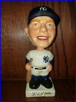 Mickey Mantle Square White Base Nodder Bobble Head Bobbing Head RESTORED 1961