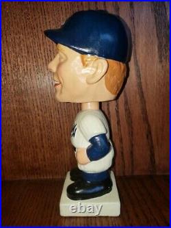 Mickey Mantle Square White Base Nodder Bobble Head Bobbing Head RESTORED 1961