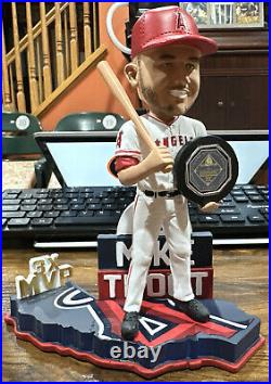 Mike Trout 3x MVP Award Los Angeles Angels Forever Collectibles Bobblehead